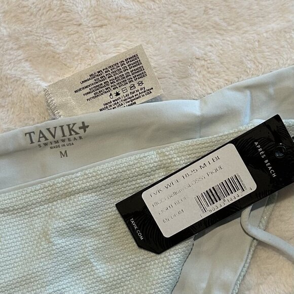 NWT Tavik Ricci Bottom Glossy Pique Adjustable Tie Sides in Light Blue - Medium - Picture 2 of 7